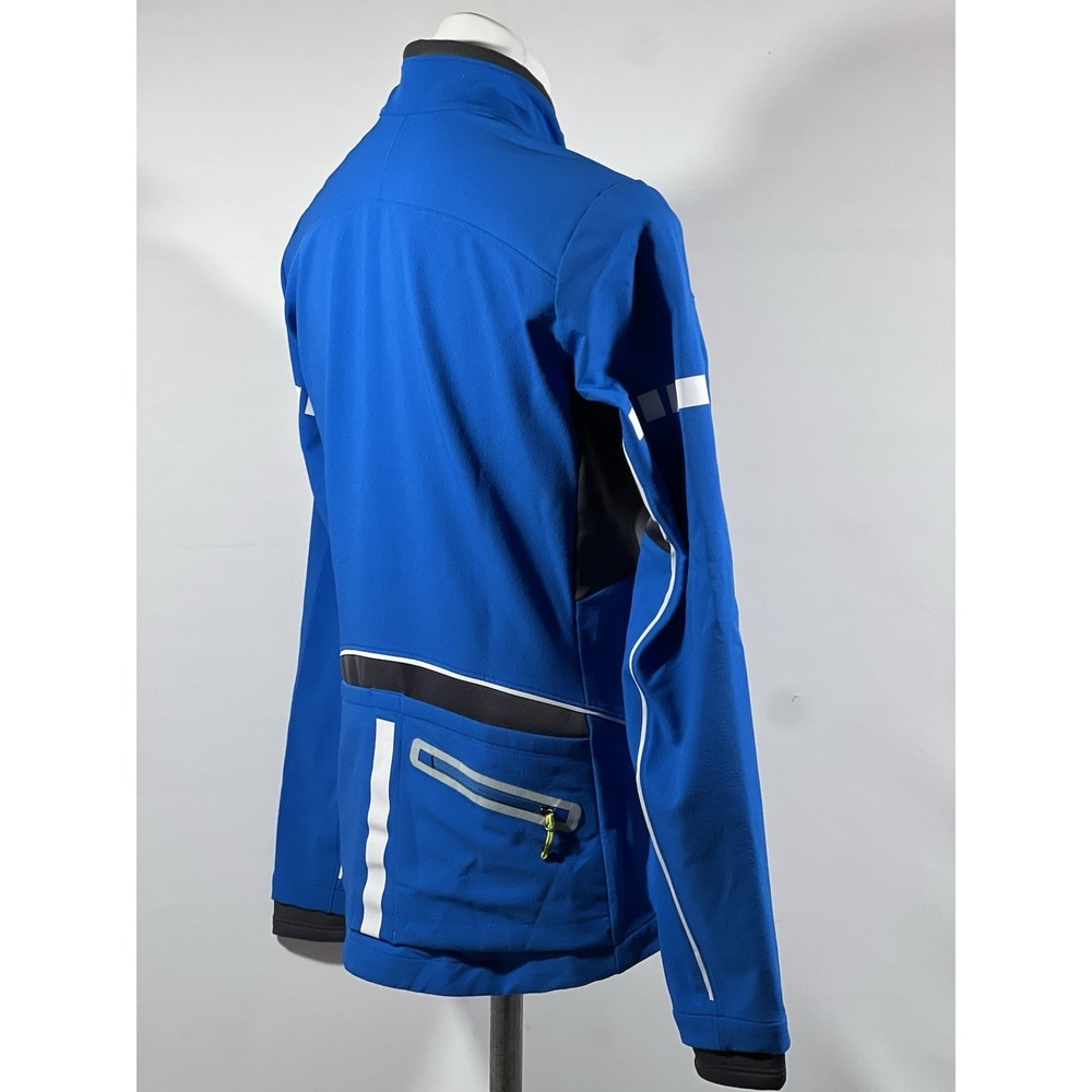 Novara Cycling Jacket Mens Blue Reflective Full Zip Performance Riding - Picture 11 of 16